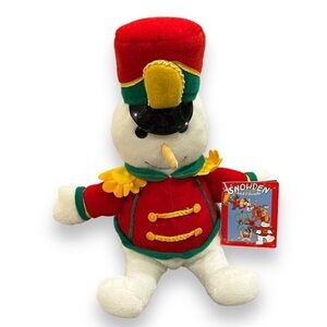 Tagged 1999 8" Snowden Plush Snowman Drum Major Ornament Christmas Beanie Target